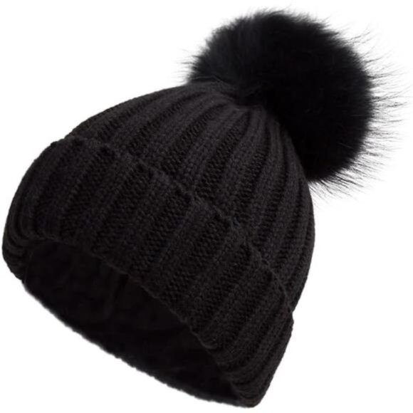 Winter Hats Cute Kint Hat Black Black